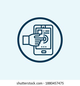 Interactivity icon isolated on white background from augmented reality collection. Interactivity icon trendy and modern Interactivity symbol for logo, web, app