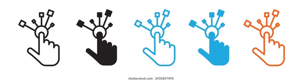 Interactivity icon line art vector