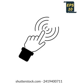 interactivity icons  symbol vector elements for infographic web