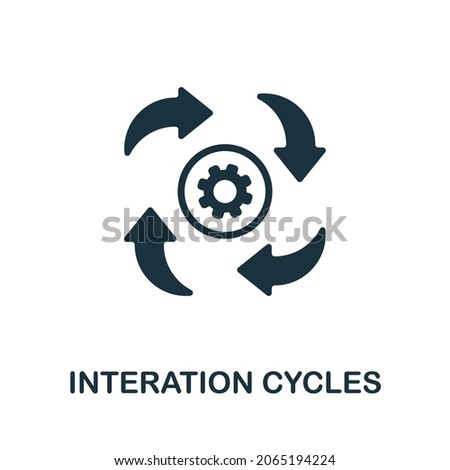Interation Cycles icon. Monochrome sign from production management collection. Creative Interation Cycles icon illustration for web design, infographics and more