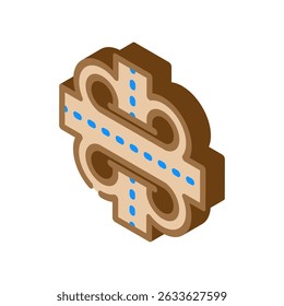 interchange highway road isometric icon vector. interchange highway road sign. isolated symbol illustration
