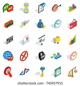 Interchange icons set. Isometric set of 25 interchange vector icons for web isolated on white background