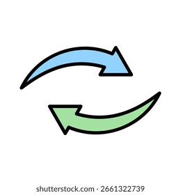 Interchange lineal color icon vector illustration