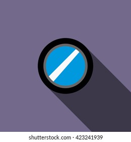 Interchangeable camera lens icon, flat style