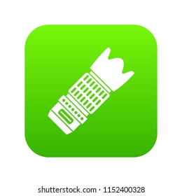 Interchangeable lens for camera icon digital green for any design isolated on white vector illustration