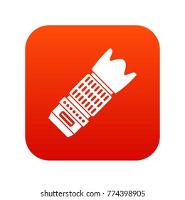 Interchangeable lens for camera icon digital red for any design isolated on white vector illustration