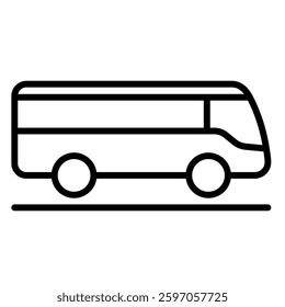 Intercity Bus icon line vector illustration