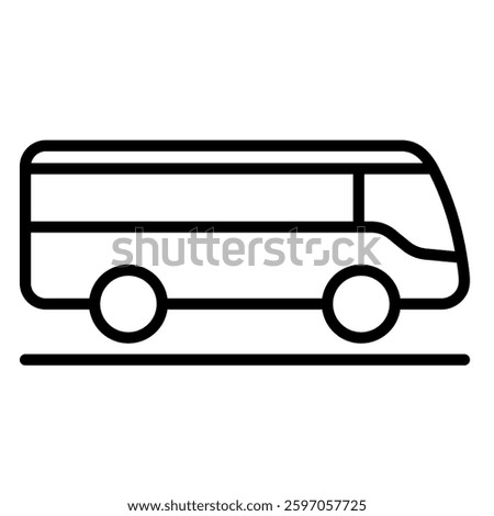Intercity Bus icon line vector illustration