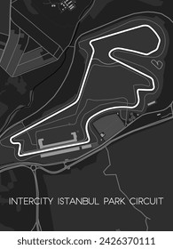 Intercity Istanbul Park Circuit Track map poster 