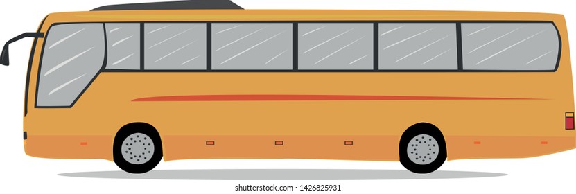 Inter-City public bus and vehicle transportation city bus vector