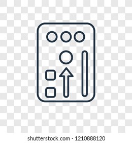 Intercom concept vector linear icon isolated on transparent background, Intercom concept transparency concept in outline style
