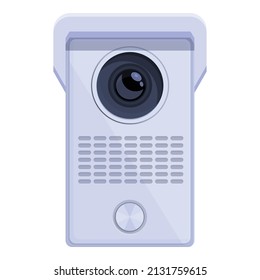 Intercom icon cartoon vector. Door system. Home control