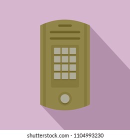 Intercom icon. Flat illustration of intercom vector icon for web design