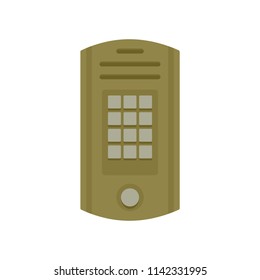 Intercom icon. Flat illustration of intercom vector icon for web isolated on white