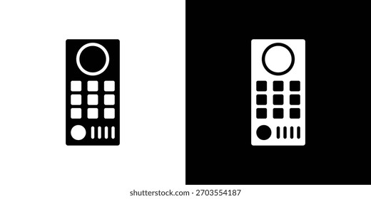 Intercom-Symbol, Illustrationsdoodle. Flache Illustration, Vektorsatz