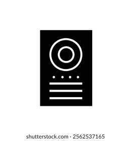 Intercom icon isolated on white background.