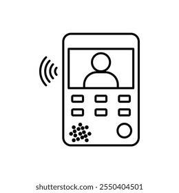 Intercom icon linear logo isolated