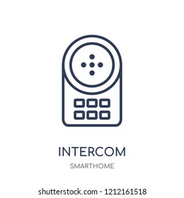 Intercom icon. Intercom linear symbol design from Smarthome collection. Simple outline element vector illustration on white background.