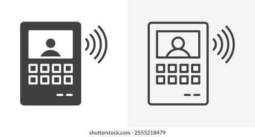 Intercom icon. outlined vector style.