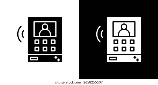 Colección de símbolo de icono de intercomunicador. Vector plano ilustración de stock.