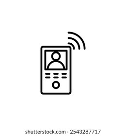 Intercom icon symbol collection on white background.