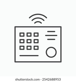 Intercom icon in thin black lines