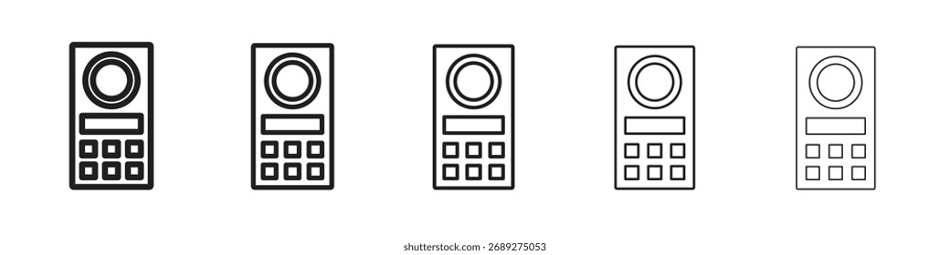 Icono de intercomunicador línea de Arte vectorial Ilustraciones colección