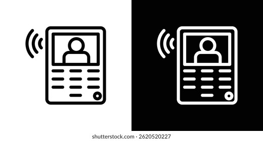 Intercom icon vector, illustration logo template in trendy style