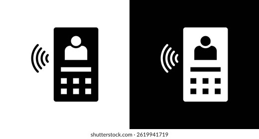 Vetor de ícone de intercomunicação, ilustração de logotipo sólido, pictograma