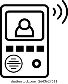 Intercom icon. Video intercom sign. Intercom device symbol. flat style.
