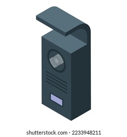 Intercom keypad icon isometric vector. Video door. Phone system