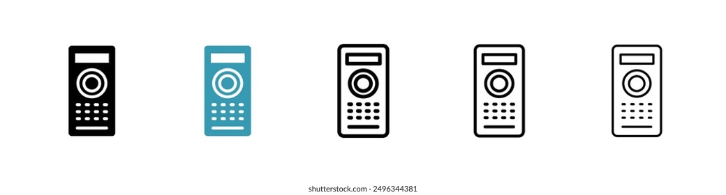 Conjunto de Vectores de icono de línea de intercomunicación.