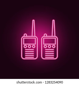 Intercom police radio icon. Elements of artifical in neon style icons. Simple icon for websites, web design, mobile app, info graphics