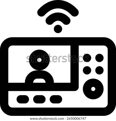 Intercom, Smart Home, Smart House Outline Icon