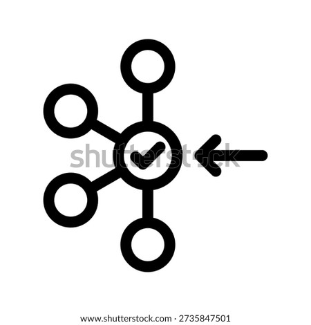 Interconnect Icon Vector Symbol Design Illustration