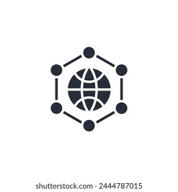 interconnect icon. vector.Editable stroke.linear style sign for use web design,logo.Symbol illustration.