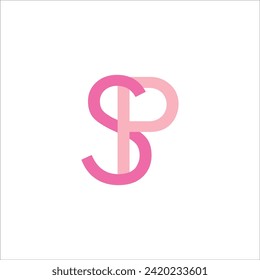 Letra interconnect S y P. Adecuada para el logotipo de negocios de spa de belleza