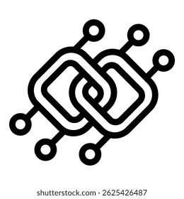 Interconnected blocks forming a secure chain, symbolizing blockchain technology and its decentralized nature