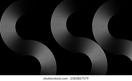 Interconnected Circular Abstract Design with Futuristic Teal and Gradient Patterns: A Modern, Stylish, and Aesthetic Concept for Corporate Innovation, Business Technology, Digital Marketing, and Pro

