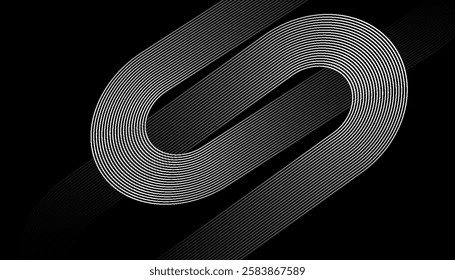 Interconnected Circular Abstract Design with Futuristic Teal and Gradient Patterns: A Modern, Stylish, and Aesthetic Concept for Corporate Innovation, Business Technology, Digital Marketing, and Pro

