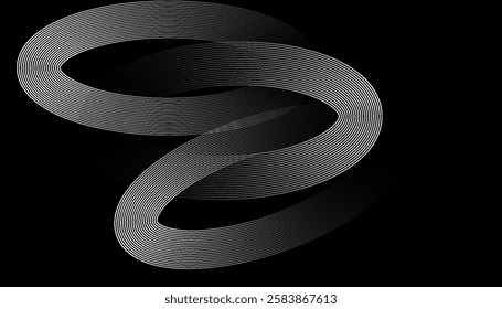 Interconnected Circular Abstract Design with Futuristic Teal and Gradient Patterns: A Modern, Stylish, and Aesthetic Concept for Corporate Innovation, Business Technology, Digital Marketing, and Pro

