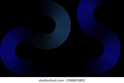 Interconnected Circular Abstract Design with Futuristic Teal and Gradient Patterns: A Modern, Stylish, and Aesthetic Concept for Corporate Innovation, Business Technology, Digital Marketing, and Pro
