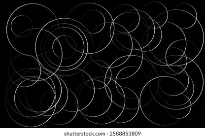Interconnected Circular Abstract Design with Futuristic Teal and Gradient Patterns: A Modern, Stylish, and Aesthetic Concept for Corporate Innovation, Business Technology, Digital Marketing, and Pro
