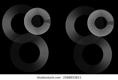 Interconnected Circular Abstract Design with Futuristic Teal and Gradient Patterns: A Modern, Stylish, and Aesthetic Concept for Corporate Innovation, Business Technology, Digital Marketing, and Pro
