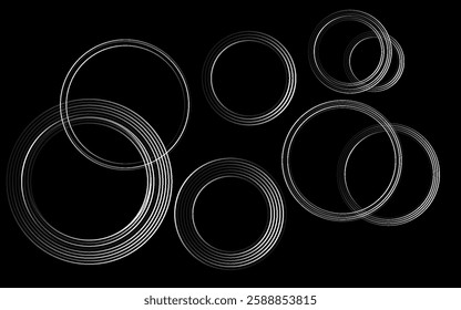 Interconnected Circular Abstract Design with Futuristic Teal and Gradient Patterns: A Modern, Stylish, and Aesthetic Concept for Corporate Innovation, Business Technology, Digital Marketing, and Pro
