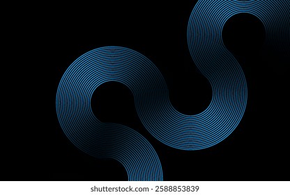 Interconnected Circular Abstract Design with Futuristic Teal and Gradient Patterns: A Modern, Stylish, and Aesthetic Concept for Corporate Innovation, Business Technology, Digital Marketing, and Pro
