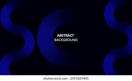 Interconnected Circular Abstract Design with Futuristic Teal and Gradient Patterns: A Modern, Stylish, and Aesthetic Concept for Corporate Innovation, Business Technology, Digital Marketing, and Pro