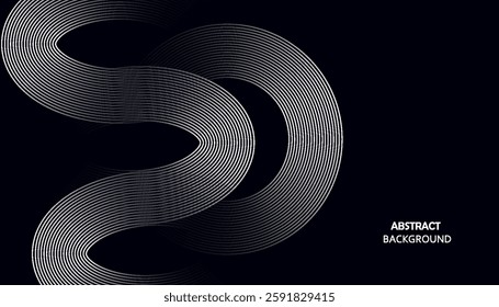 Interconnected Circular Abstract Design with Futuristic Teal and Gradient Patterns: A Modern, Stylish, and Aesthetic Concept for Corporate Innovation, Business Technology, Digital Marketing, and Pro