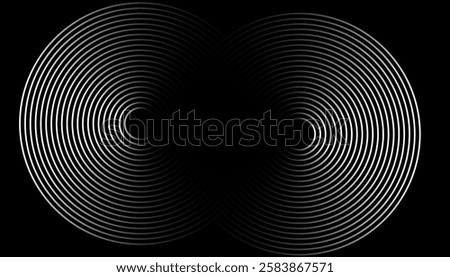 Interconnected Circular Abstract Design with Futuristic Teal and Gradient Patterns: A Modern, Stylish, and Aesthetic Concept for Corporate Innovation, Business Technology, Digital Marketing, and Pro

