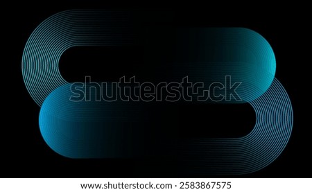 Interconnected Circular Abstract Design with Futuristic Teal and Gradient Patterns: A Modern, Stylish, and Aesthetic Concept for Corporate Innovation, Business Technology, Digital Marketing, and Pro

